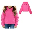 thumbnail image 1 of Kids Hoddies Pink Hooded Casual Long Sleeve Sweatshirts Jackets Warm Fall Winter Clothes 5-6 Years Boys Clothes, 1 of 4