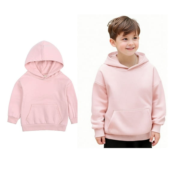 Kids Hoddies Pink Hoodies Long Sleeve Pullover Hoodie Sweatshirt Fall Winter Clothes Girls Size 6-7 Years Clothes
