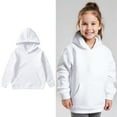 thumbnail image 1 of Kids Hoddies White Hooded Casual Long Sleeve Sweatshirts Fall Clothes Size 8-10 Years Boys Clothes, 1 of 5