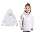 thumbnail image 1 of Kids Hoddies White Hoodies Long Sleeve Casual Basic Pullover Sweatshirt Hoodie Winter Clothes Girls Size 4-5 Years Clothes, 1 of 3