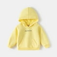 thumbnail image 1 of Kids Hoddies Yellow Hoodie Long Sleeve Pullover Hoodie Sweatshirt Fall Clothes Girls Size 6-7 Years Clothes, 1 of 2