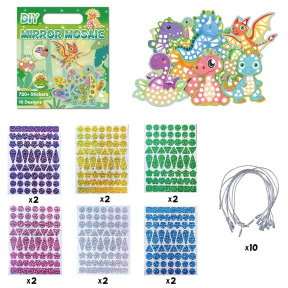 Kids Holiday Sticker Craft Kit 10 Theme DIY Art Set for Christmas Halloween with Safe Materials Ages 4 5 6 7 Creative Gift Idea
