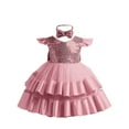 thumbnail image 1 of Kids Homecoming Dresses Long Toddler Girls Sequin Tutus Dress Sleeveless Girls Party Dress Girl Pageant Princess Dress Toddler Flower Wedding Birthday Party Gown Dresses 70, 1 of 4