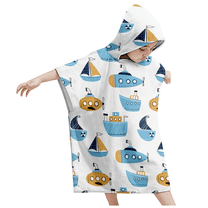 Kids Hooded Beach Towel for Boys Girls,Bath Pool Beach Poncho Towels Super Soft & Absorbent Cotton Towel Childrens Starfish Beach Towels for Toddler 0-7 Years Old(Small)