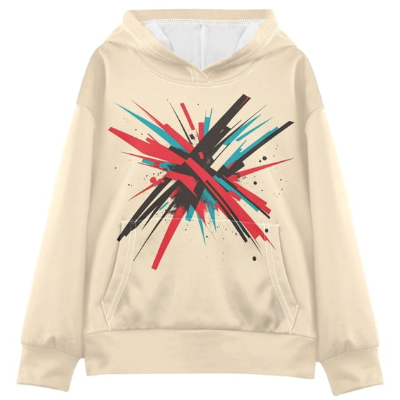 Kids' Hooded Pullover Sweatshirt Casual Tops Long Sleeve Print Hoodies Pocket Abstract Explosion X-Smal
