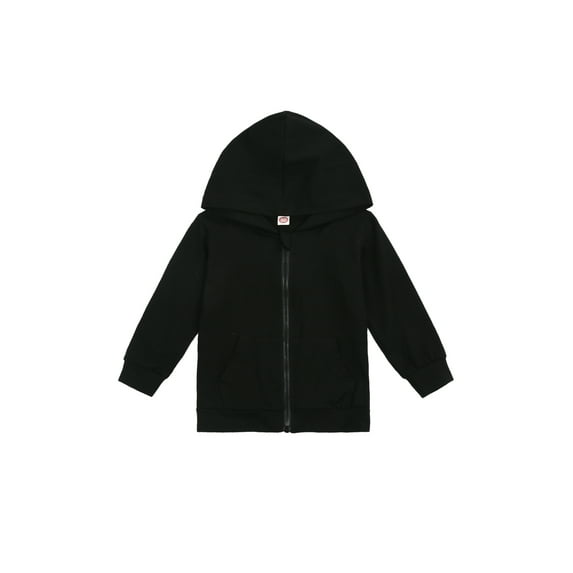 Kids' Hooded Sweatshirt Full Zip Casual Hoodies Jacket with Pockets Toddler Boys Girls Basic Outerwear 0-6T