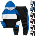 thumbnail image 1 of Kids Hoodie 2-Piece Set Boys Long Sleeve Pullover and Sweatpants Fall Winter Athletic Outfit Casual Sweatsuit for Youth 2-14 Years, 1 of 4