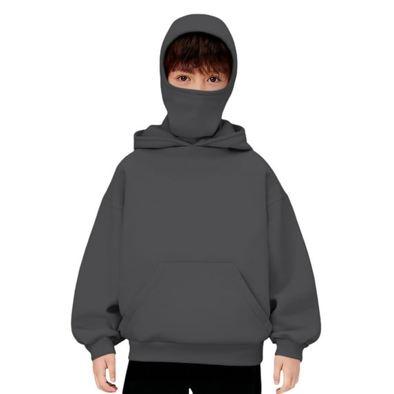 Kids Hoodie Builš In Balaclavš Unisex Boys Girls Balaclavš Hoodies Sweatshirts Double Layer Windproof Warm Y2š Clothes