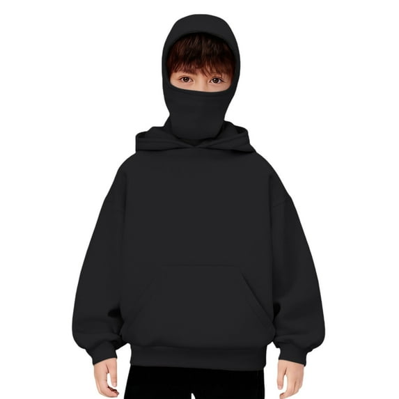 Kids Hoodie Builš In Balaclavš Unisex Boys Girls Balaclavš Hoodies Sweatshirts Double Layer Windproof Warm Y2š Clothes