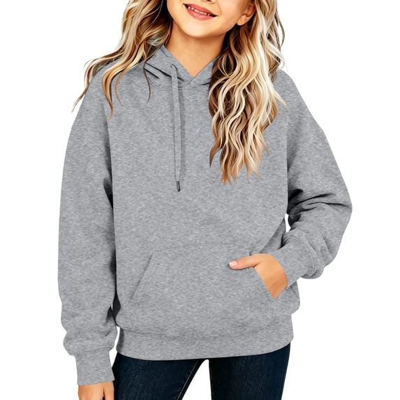 Kids' Hoodie Drawstring Kangaroo Pocket Long Sleeve Casual Pullover Basic Comfortable Solid Color Streetwear Top