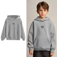 thumbnail image 1 of Kids Hoodie Heart-patterned Hoodie Casual Long Sleeve Hoodies Winter Clothes 9-10 Years Kids Girl Clothes, 1 of 7