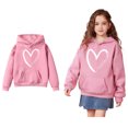 thumbnail image 1 of Kids Hoodie Heart-patterned Hoodie Long Sleeve Pullover Hoodie Sweatshirt Fall Winter Clothes 4-5 Years Boy Clothes, 1 of 4