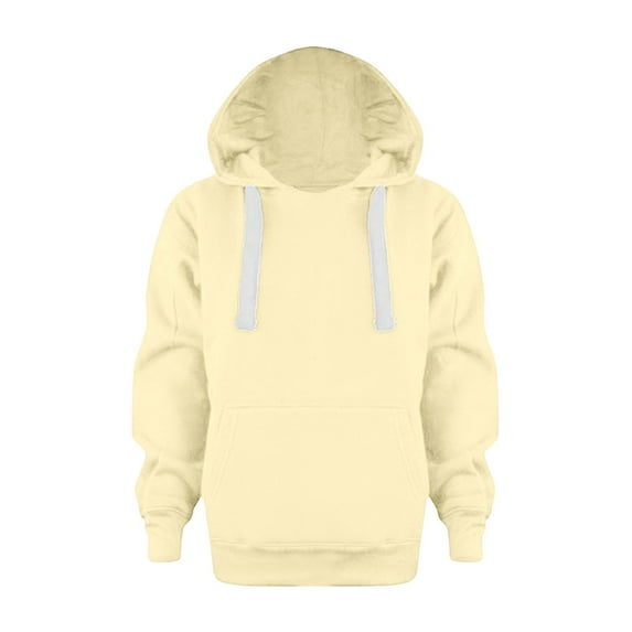Kids Hoodie Kids Fashion Comfort Solid Color Hooded Top Long Sleeve Sweatshirt Boys Sweatshirt Beige 5 Years-6 Years