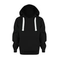 thumbnail image 1 of Kids Hoodie Kids Fashion Comfort Solid Color Hooded Top Long Sleeve Sweatshirt Boys Sweatshirts Black 4 Years-5 Years, 1 of 1