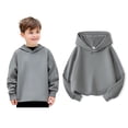thumbnail image 1 of Kids Hoodie Kids Grey Hoodie Casual Long Sleeve Classic Hoodie Fall Clothes Girls Size 3-4 Years Clothes, 1 of 3
