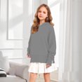 thumbnail image 1 of Kids Hoodie Kids Grey Hoodies Casual Long Sleeve Thumbhole Classic Hoodie 5-6 Years Girl Clothes School Clothes, 1 of 6