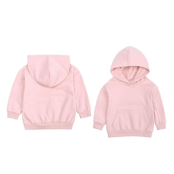 Kids Hoodie Kids Pink Hooded Long Sleeve Pullover Hoodie Sweatshirt Winter Clothes Girls Clothes Size 3-4 Years