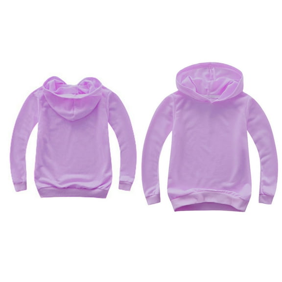 Kids Hoodie Kids Purple Hooded Casual Long Sleeve Hoodies Winter Clothes 9-10 Years Toddler Girl Clothes