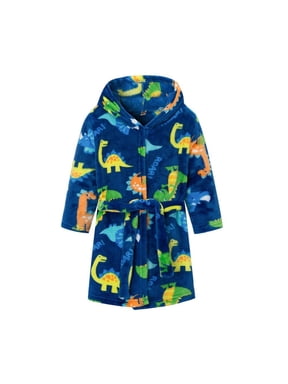 Fuzzy Red Robe Kids Robes Soft Hooded Bathrobes