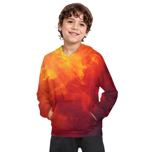 Kids Hoodie Sweatshirt Boys Long Sleeve Girls Red Sweatshirt Crewneck Pullover Tops Warm Fall Winter Clothes Kids Boys Clothes 4-5 Years