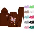 thumbnail image 1 of Kids Hoodie Tracksuit Set Unisex Two Piece Hoodie Sweatshirt With Pants, 1 of 4