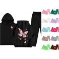 thumbnail image 1 of Kids Hoodie Tracksuit Set Unisex Two Piece Hoodie Sweatshirt With Pants, 1 of 4