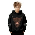 thumbnail image 1 of Kids Hoodie Unisex Lightweight Cute Sweatshirts Highland Cattle Long Sleeve Pullover, 1 of 8