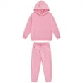 thumbnail image 1 of Kids Hoodie and Sweatpants Set Long Sleeve Pullover with Drawstring Waist Jogger Pants Two Piece Outfit for Boys Girls, 1 of 3