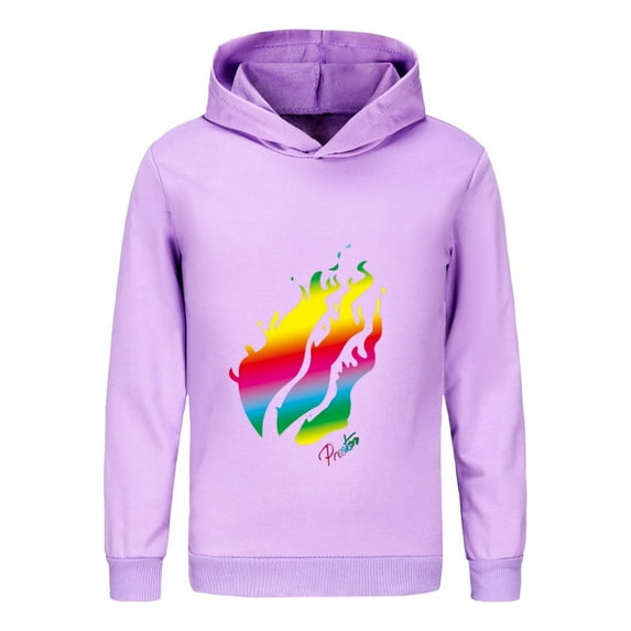 Kids Hoodie with Fire Graphic – Long Sleeve Pullover Sweatshirt in Inspired by Preston Playz Style