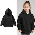 thumbnail image 1 of Kids Hoodies Black Hoodies Long Sleeve Pullover Tops Fall Clothes Girl Clothes 6-8 Years, 1 of 5