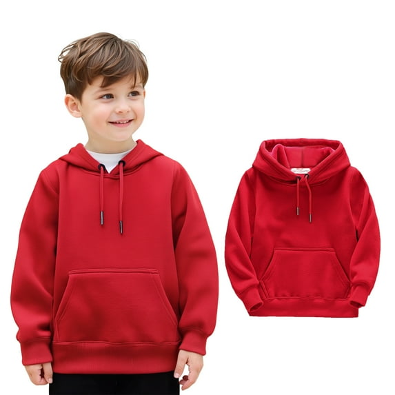 Kids Hoodies Boys Girls Long Sleeve Pullover Hoodie Sweatshirt Red Hooded Fall Clothes Toddler Girl Clothes 4T