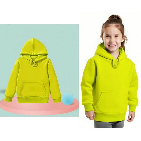 Kids Hoodies Boys Green Hoodies Casual Long Sleeve Classic Hoodie Winter Clothes Girls Clothes 5-6 Years