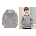 thumbnail image 1 of Kids Hoodies Boys Grey Hoodies Long Sleeve Casual Basic Pullover Sweatshirt Hoodie Fall Winter Clothes Little Girl Clothes 3-4 Years, 1 of 3