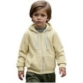 thumbnail image 1 of Kids Hoodies Boys Kids Beige Zipper Hooded Long Sleeve Soft Sweatshirts Top Fall Winter Clothes Girls Clothes 9-10 Years Cute&nbsp;Boy Girl&nbsp;Clothing, 1 of 6