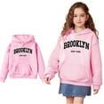 thumbnail image 1 of Kids Hoodies Boys Kids Brooklyn Letter Print Hoodies Long Sleeve Casual Basic Pullover Sweatshirt Hoodie Fall Winter Clothes Toddler 6-7 Years Boys Clothes Kids Clothes, 1 of 5