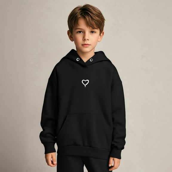 Kids Hoodies Boys Kids Love Hoodie Long Sleeve Pullover Hoodie Sweatshirt Fall Winter Clothes 4-5 Years Girl Clothes Cute Boy Girl Clothing