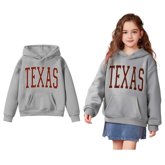 Kids Hoodies Boys Letter Pattern Hoodies Long Sleeve Pullover Hoodie Sweatshirt Warm Fall Winter Clothes Little Girls Clothes 3-4 Years