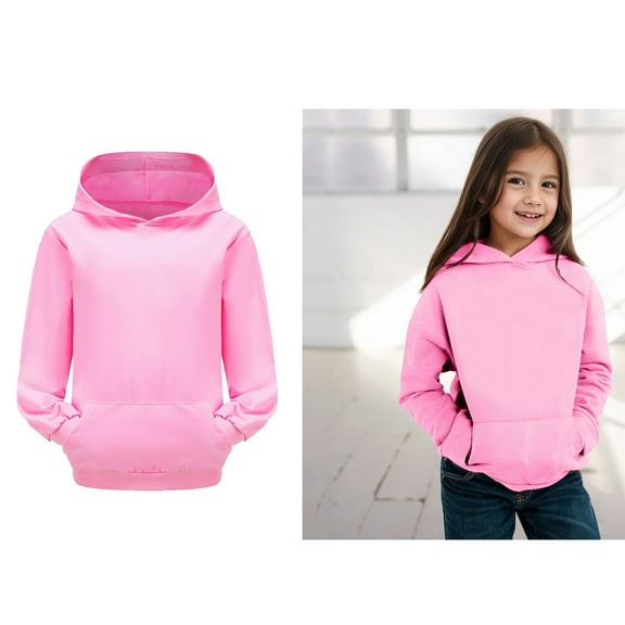 Kids Hoodies Boys Pink Hooded Long Sleeve Hooded Sweatshirt Top Fall Clothes Kids Girl Clothes 6-7 Years