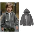 thumbnail image 1 of Kids Hoodies for Girls Gray Zipper Hooded Casual Long Sleeve Hoodie Sweatershirt Pullover Warm Fall Winter Clothes Toddler Girls Clothes 3-4 Years Cute&nbsp;Boy Girl&nbsp;Clothing, 1 of 6