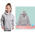 thumbnail image 1 of Kids Hoodies Kids Grey Hoodie Long Sleeve Casual Basic Pullover Sweatshirt Hoodie Warm Fall Winter Clothes Girls Sweatshirts Size 4-5 Years, 1 of 3