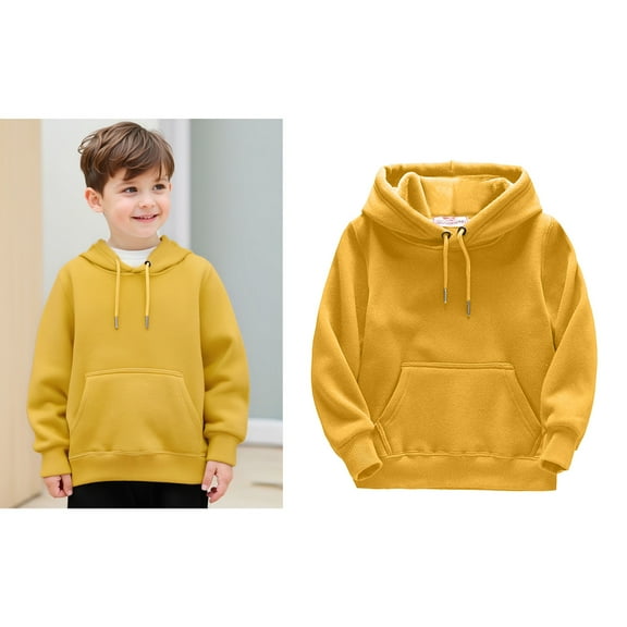 Kids Hoodies Kids Yellow Hoodies Casual Long Sleeve Sweatshirts Fall Clothes 4-5 Years Boys Clothes