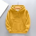 thumbnail image 1 of Kids Hoodies Kids Yellow Hoodies Long Sleeve Casual Basic Pullover Sweatshirt Hoodie Winter Clothes Girls Hoodies Size 8-10 Years, 1 of 2