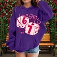 thumbnail image 1 of Kids Hoodies Sweatshirts 6 7 Six Seven Letter Hoodies Sweatshirts Comfortable Pullover Hoodie With Unique Valentine'S Day Print Girls And Boys Crewneck Sweatshirt Dark Purple 110(4-5 Years), 1 of 7