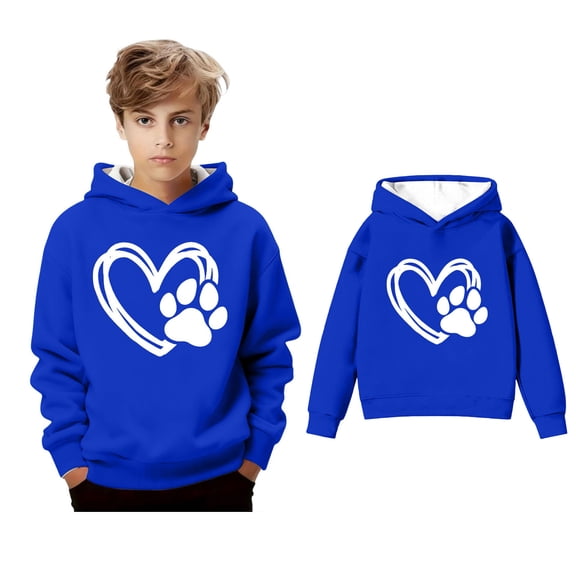 Kids Hoodies Valentine Sweatshirt Long Sleeve Casual Heart Sweatshirts Crewneck Pullover Sweatshirt Boys 5-6 Years Clothes