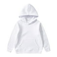 thumbnail image 1 of Kids Hoodies White Hoodies Long Sleeve Casual Basic Pullover Sweatshirt Hoodie Warm Fall Winter Clothes 4-5 Years Girl Clothes, 1 of 4