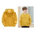 thumbnail image 1 of Kids Hoodies Yellow Hoodies Long Sleeve Casual Basic Pullover Sweatshirt Hoodie Winter Clothes Girls 8-10 Years Clothes, 1 of 3