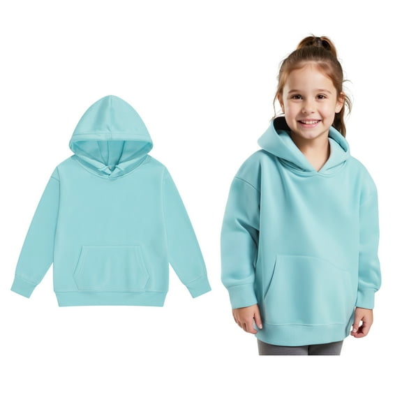 Kids Hoodies for Boys Blue Hooded Casual Long Sleeve Hoodie Sweatershirt Pullover Warm Fall Winter Clothes Little Boy Clothes 3-4 Years