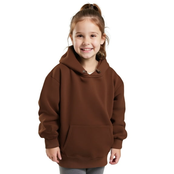 Kids Hoodies for Boys Coffee Hooded Casual Long Sleeve Sweatshirts Jackets Winter Clothes Little Girls Clothes Size 7-8 Years Kids Clothes
