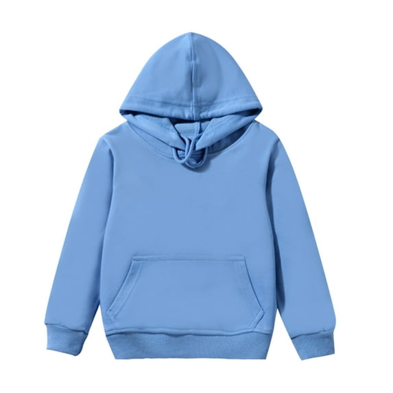 Kids Hoodies for Boys Girls Boys Girls Long Sleeve Patchwork Hooded Sweatshirt Pullover Tops Blouse Outfits Clothes 6-7 Years Blue