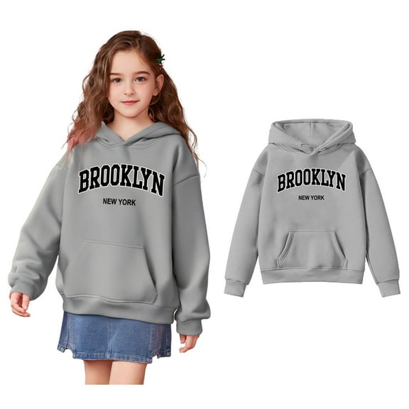 Kids Hoodies for Boys Letter Pattern Hoodie Casual Long Sleeve Sweatshirts Jackets Fall Clothes Kids Clothes for Girls 9-10 Years